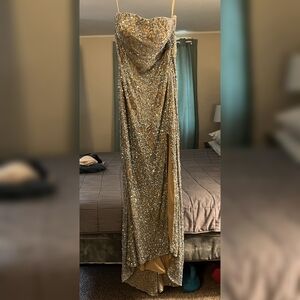 Elegant Gold Sequin Gown